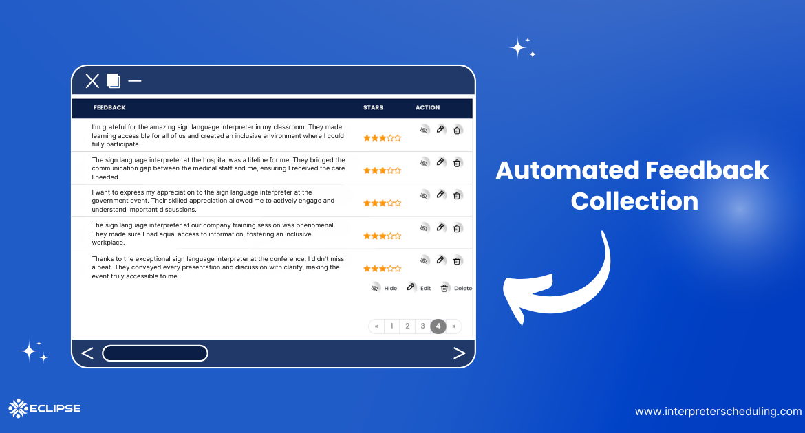 Automated Feedback Collection: Gather valuable insights from consumers and providers through automated feedback prompts, enabling coordinators to make data-driven decisions for improved service matching. 