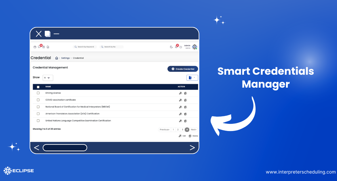 Smart Credentials Manager: Reduce the back-and-forth and nagging associated with annual certifications and credentials by automating the process with Eclipse’s smart credentials manager. Ensure continued compliance with real-time oversight. 